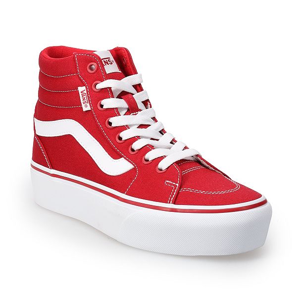 Red store platform vans