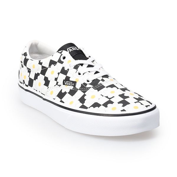 Checkered vans with daisies hotsell