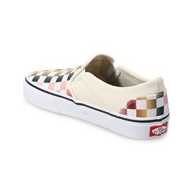 Vans® Asher Multi Checker Women's Slip-On Shoes