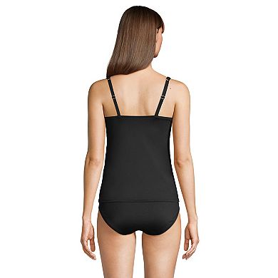 Women's Lands' End DDD-Cup UPF 50 Tummy Control Squareneck Tankini Top