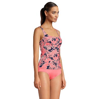 Women's Lands' End DD-Cup UPF 50 Squareneck Underwire Tankini Top