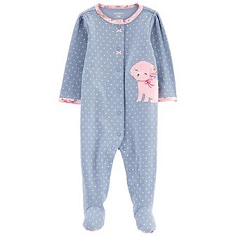 Baby Girl Carter's Puppy Snap-Up Cotton Sleep & Play