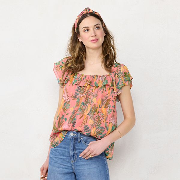 Kohls womens peasant tops outlet