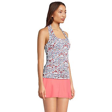 Women's Lands' End UPF 50 Squareneck Halter Tankini Swimsuit Top