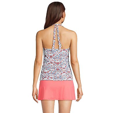 Women's Lands' End UPF 50 Squareneck Halter Tankini Top