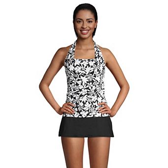 Women's Lands' End UPF 50 Squareneck Halter Tankini Swimsuit Top