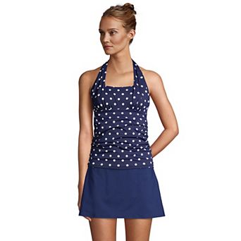 Women's Lands' End UPF 50 Squareneck Halter Tankini Swimsuit Top