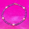 Jewelmak 14k Gold Amethyst & Pink Freshwater Cultured Pearl Bracelet