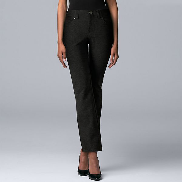 Women's Simply Vera Vera Wang High-Rise Ponte Bootcut Pants