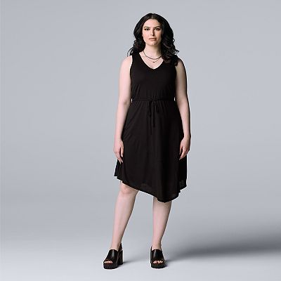 blue dress for baby girl Silk Asymmetrical Tank Dress / Taupe – ad hoc penticton main image 0