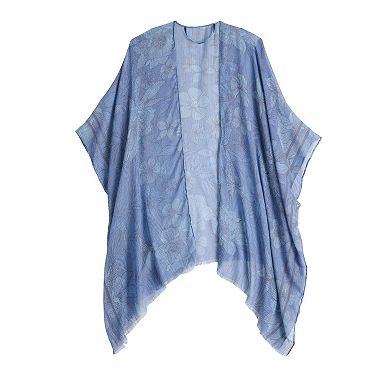 Women's Sonoma Goods For Life® Floral Linework Tacked Ruana