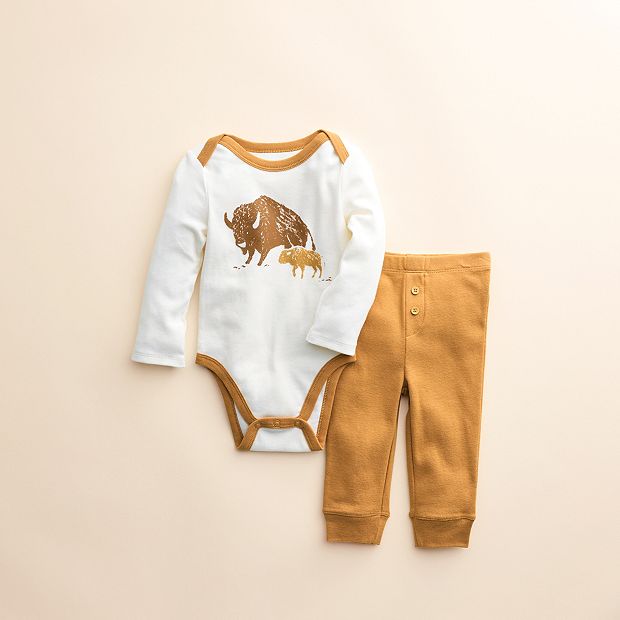 Organic Cotton Baby Thermal Bodysuit & Pant Set