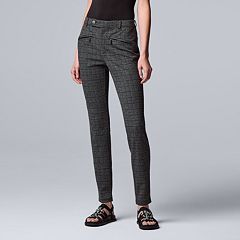 Women's Simply Vera Vera Wang High-Rise Ponte Skinny Pants - Black Coated  (X SMALL) – BrickSeek