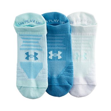 Women's Under Armour UA 3 Pack No Show Play Up Tab Socks