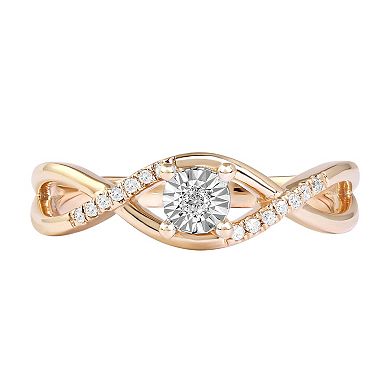 DeCouer Diamond Accent Crossover Promise Ring
