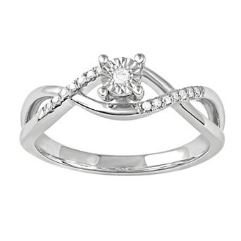 DeCouer Diamond Accent Crossover Promise Ring