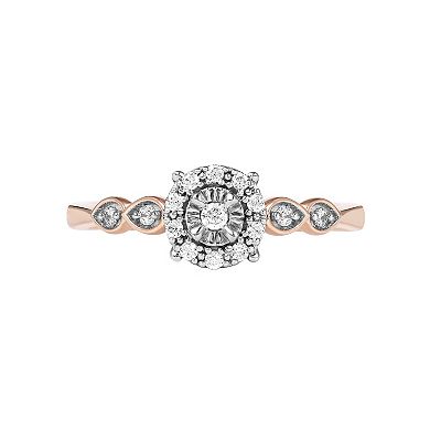 DeCouer 1/6 Carat T.W. Diamond Halo Promise Ring