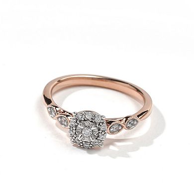 DeCouer 1/6 Carat T.W. Diamond Halo Promise Ring