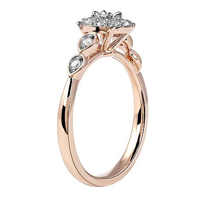 DeCouer 1/6 Carat T.W. Diamond Halo Promise Ring