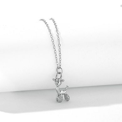 DeCouer 1/10 Carat T.W. Diamond Giraffe Pendant Necklace