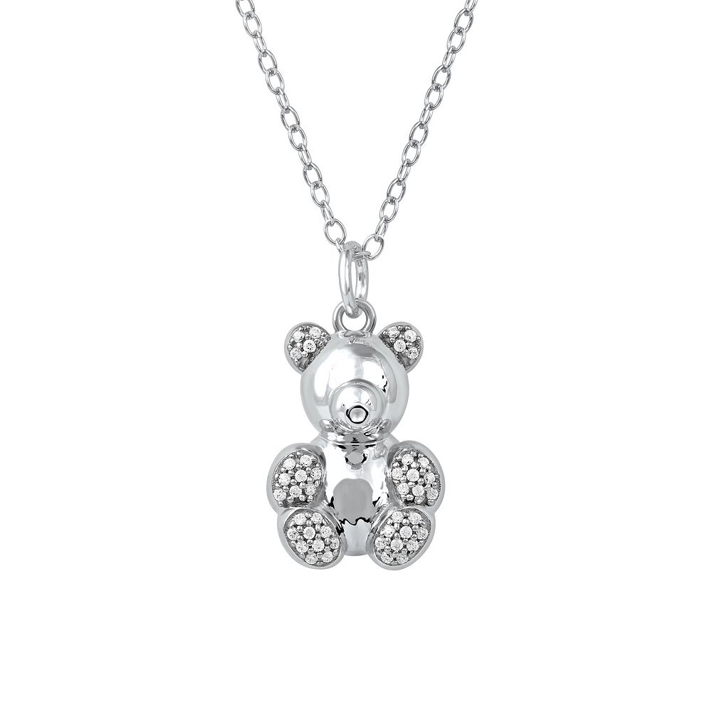 ☆人気☆【Reinsein】☆Cookie teddy bear necklace テデ.ィ☆ DeCouer 1/10 Carat T.W. Diamond Teddy Bear Pendant Necklace