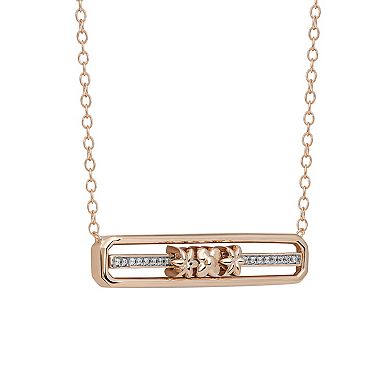 DeCouer 1/10 Carat T.W. Diamond Bar Necklace