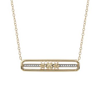 DeCouer 1/10 Carat T.W. Diamond Bar Necklace