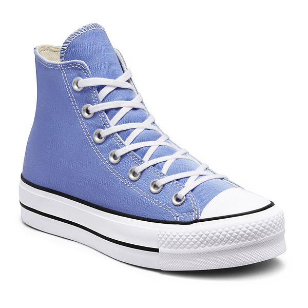 Converse Chuck Taylor All Star Lift Hi Platform Sneakers With Heart  Embroidery in Blue