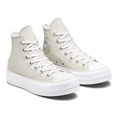 High top converse platform white on sale