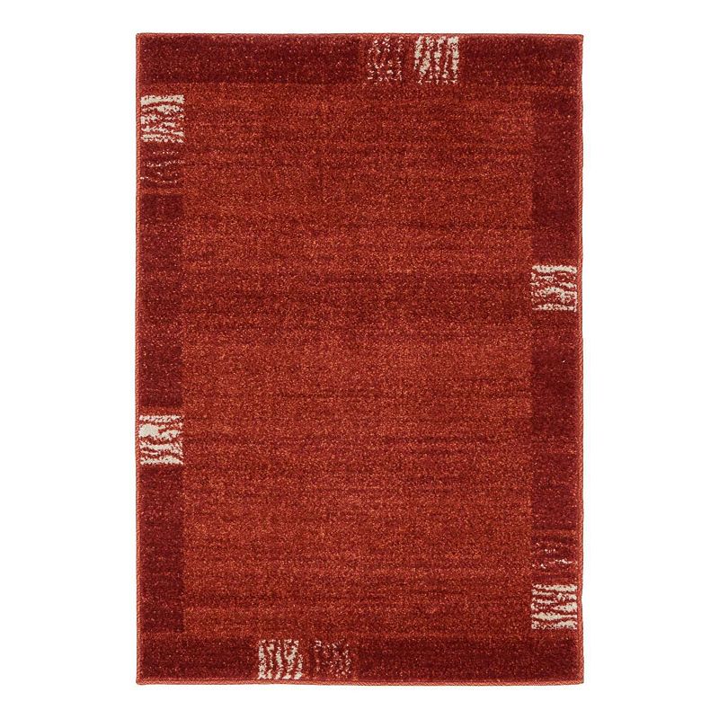 Unique Loom Sarah Del Mar Rug, Red, 6Ft Rnd