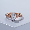 DeCouer 10k Gold 5/8 Carat T.W. Diamond Oval Halo Engagement Ring