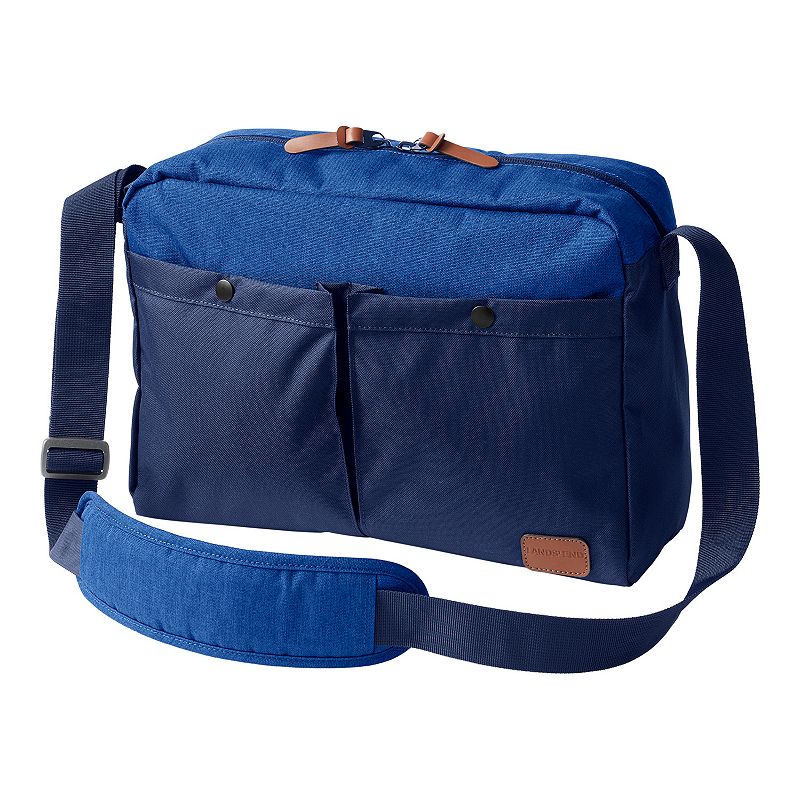 Lands End Everyday Messenger Bag, Size: Medium, Blue