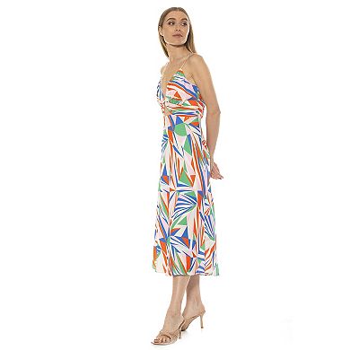 Women's ALEXIA ADMOR Camila Draped Cutout Fit & Flare Dress