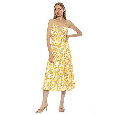 slim fit dress slacks Blue Fit And Flare Dress Cut Out main image 1