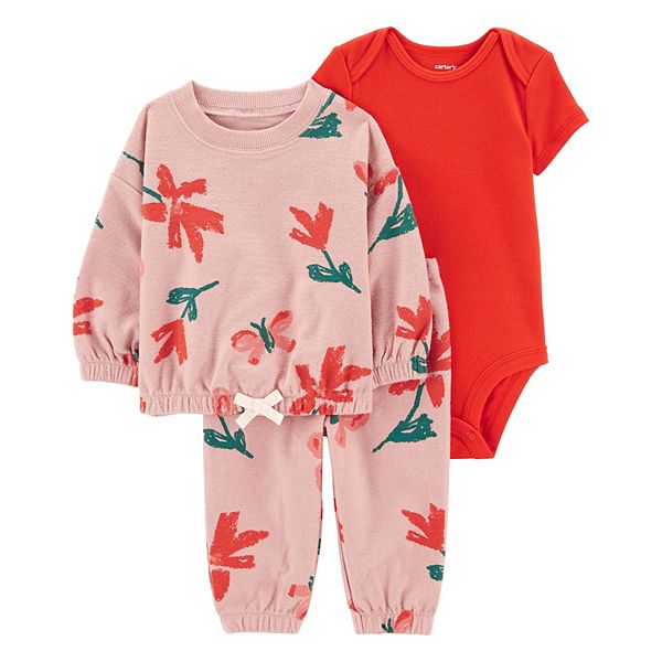 Baby Girls Carter's 3-Piece Floral Cardigan Set