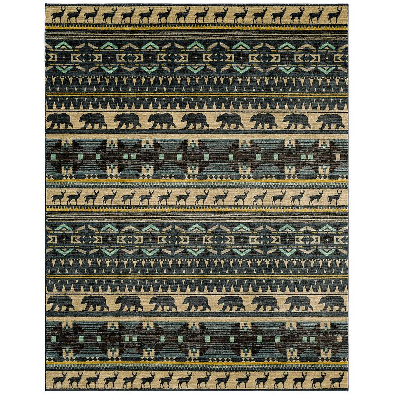Mohawk Home Wilderness Stripe Area Rug, Blue, 8X10 Ft