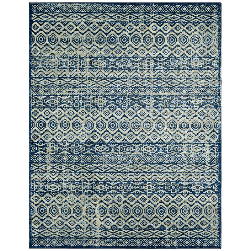 Mohawk Home Distressed Stripe Area Rug, Blue, 8X10 Ft
