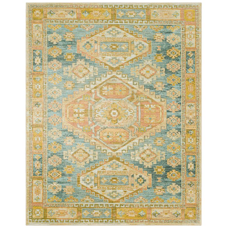 Mohawk Home Muted Medallion Area Rug, Blue, 8X10 Ft