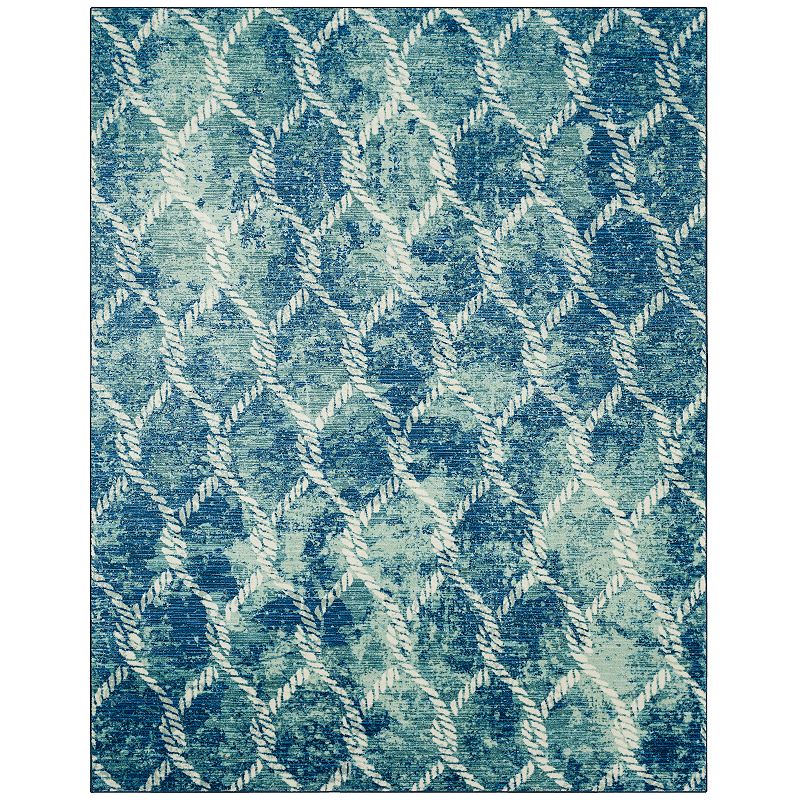 Mohawk Home Diamond Rope Area Rug, Blue, 8X10 Ft
