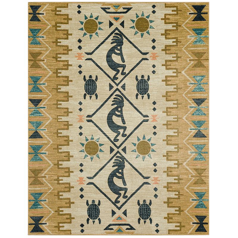 Mohawk Home Incca Stripe Natural Area Rug, Beig/Green, 8X10 Ft