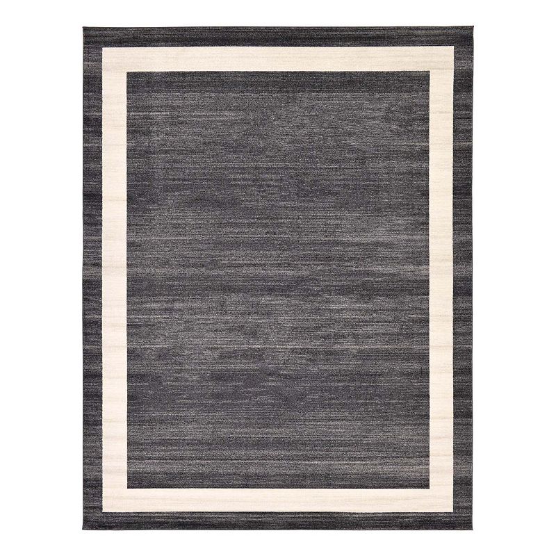 Unique Loom Maria Del Mar Rug, Black, 8Ft Sq