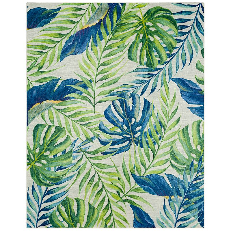Mohawk Home Scattered Fronds Natural Area Rug, Beig/Green, 5X8 Ft
