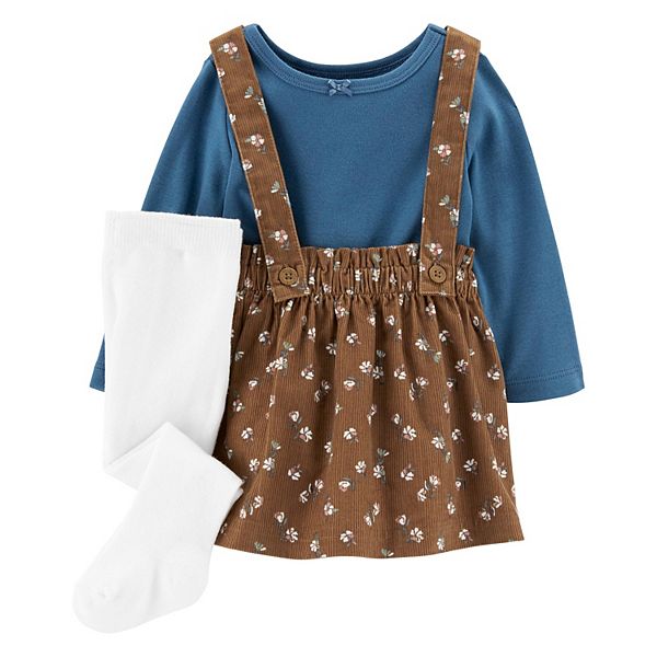 Baby Girls Carter's 3-Piece Tee & Jumper Set