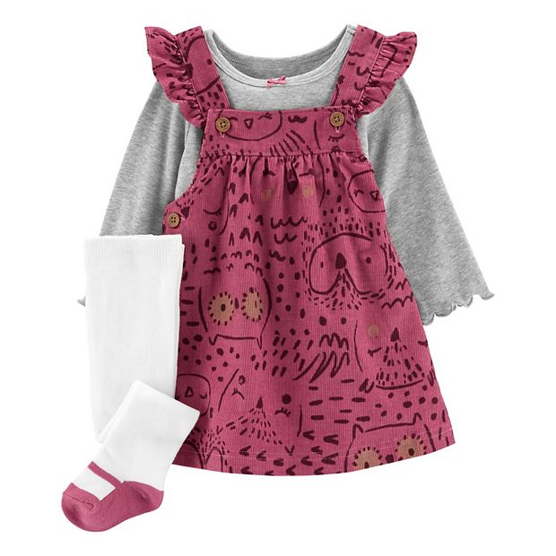 Baby Girl Carter s Tee Owl Jumper Tights Set