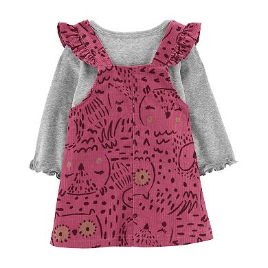 Baby Girl Carter's Tee, Owl Jumper, & Tights Set