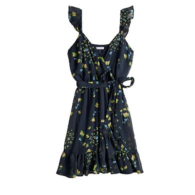 Women's LC Lauren Conrad Print Faux-Wrap Dress