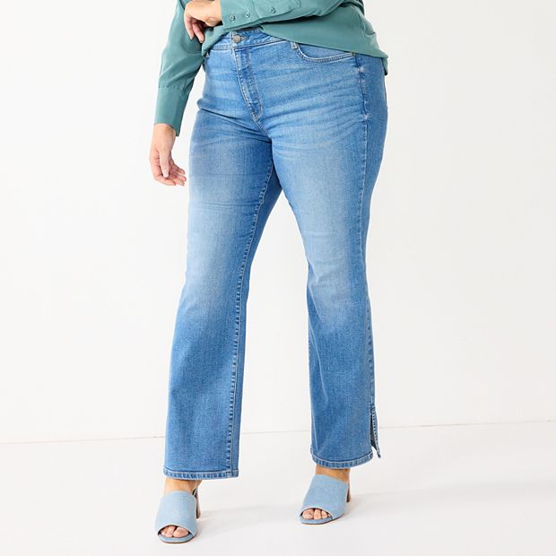 Plus Size Nine West High Rise Sculpting Bootcut Jeans, Women's