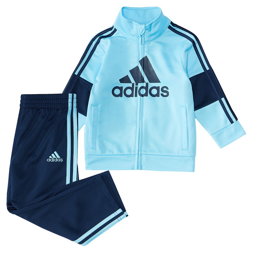 Baby Boy Winter Dress In Fleece Stuff Adidas Print Black Color main image 1