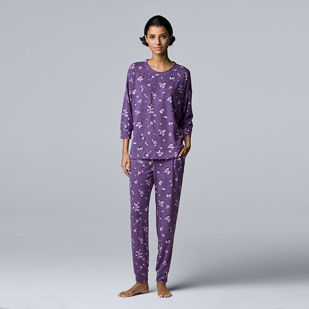 Women's Simply Vera Vera Wang Pajama Top & Pajama Pant Set