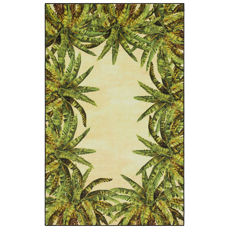Mohawk Home Verde Palm Border Area Rug, Green, 8X10 Ft